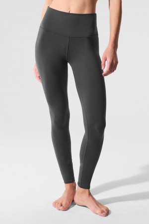 Anthracite Alo Yoga High-Waist Airbrush Bottoms Women Legging | KSA ITX037649