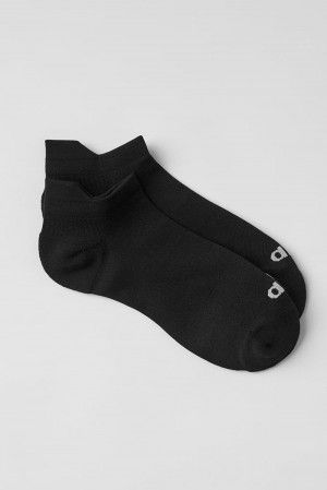 Black / Titanium Alo Yoga Unisex Performance Tab Men Sock | KSA MXI769802
