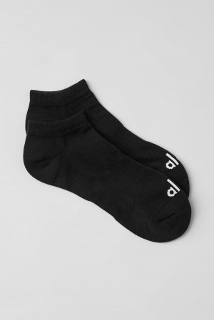Black / White Alo Yoga Unisex Street Men Sock | KSA LNK019658