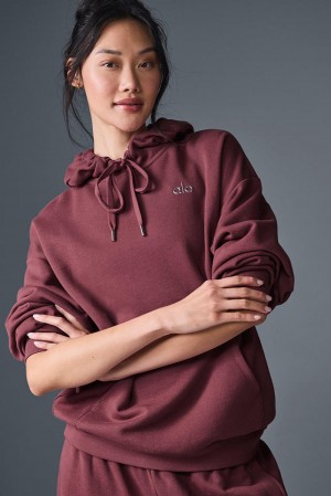 Burgundy Truffle Alo Yoga Accolade Women Hoodie | KSA VND764281