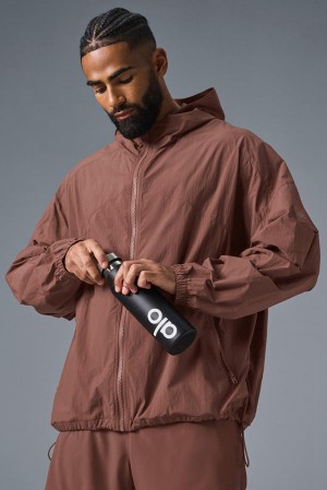 Chestnut Alo Yoga Vantage Nylon Ripstop Track Men Jacket | KSA BNR052783
