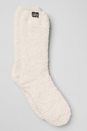 Ivory Alo Yoga Plush Lush Women Sock | KSA VQE924318