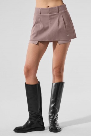 Mushroom Alo Yoga Good Days Mini Women Skirt | KSA UDW342791