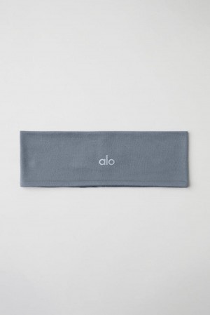 Steel Grey Alo Yoga Performance Conquer Women Headband | KSA YTV486372