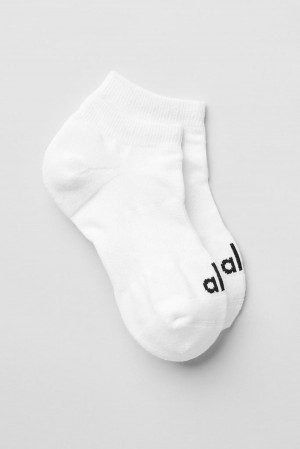 White / Black Alo Yoga Unisex Street Men Sock | KSA QXA173486