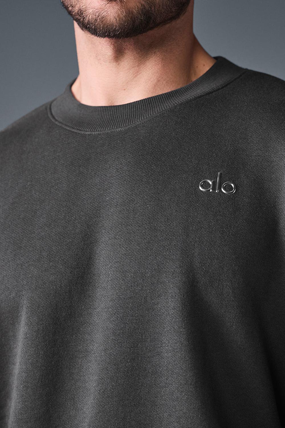 Anthracite Alo Yoga Accolade Crew Neck Men Pullover | KSA  ZSY156893