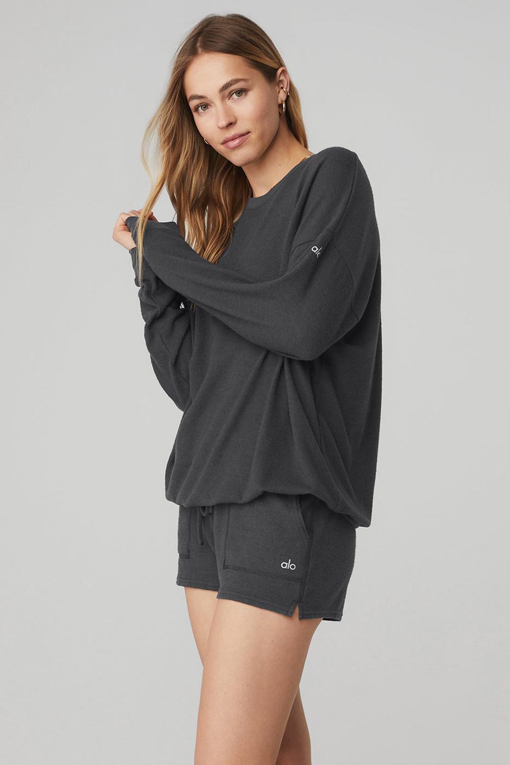 Anthracite Alo Yoga Soho Women Pullover | KSA  YCO782463