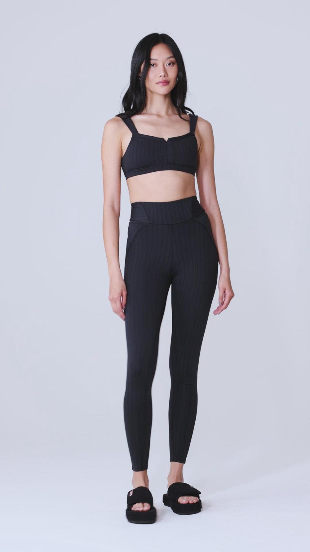 Anthracite / Black Alo Yoga Pinstripe Jacquard Extreme High-Waist Women Legging | KSA  EIW758940