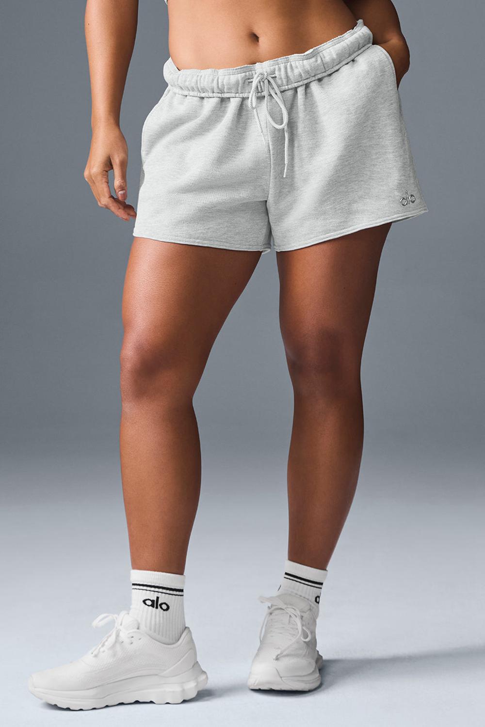 Athletic Heather Grey Alo Yoga Accolade Women Short | KSA  DCS039756