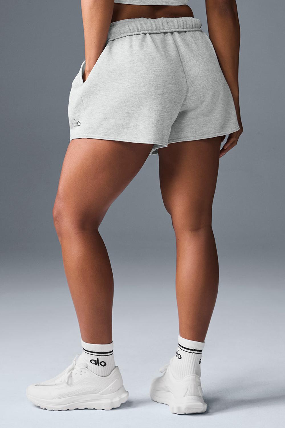 Athletic Heather Grey Alo Yoga Accolade Women Short | KSA  DCS039756