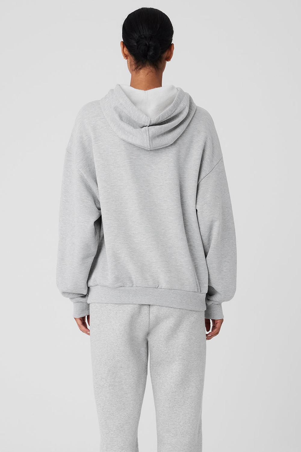 Athletic Heather Grey Alo Yoga Accolade Women Hoodie | KSA  PDJ478591