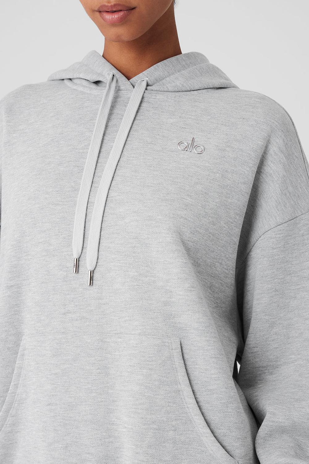 Athletic Heather Grey Alo Yoga Accolade Women Hoodie | KSA  PDJ478591