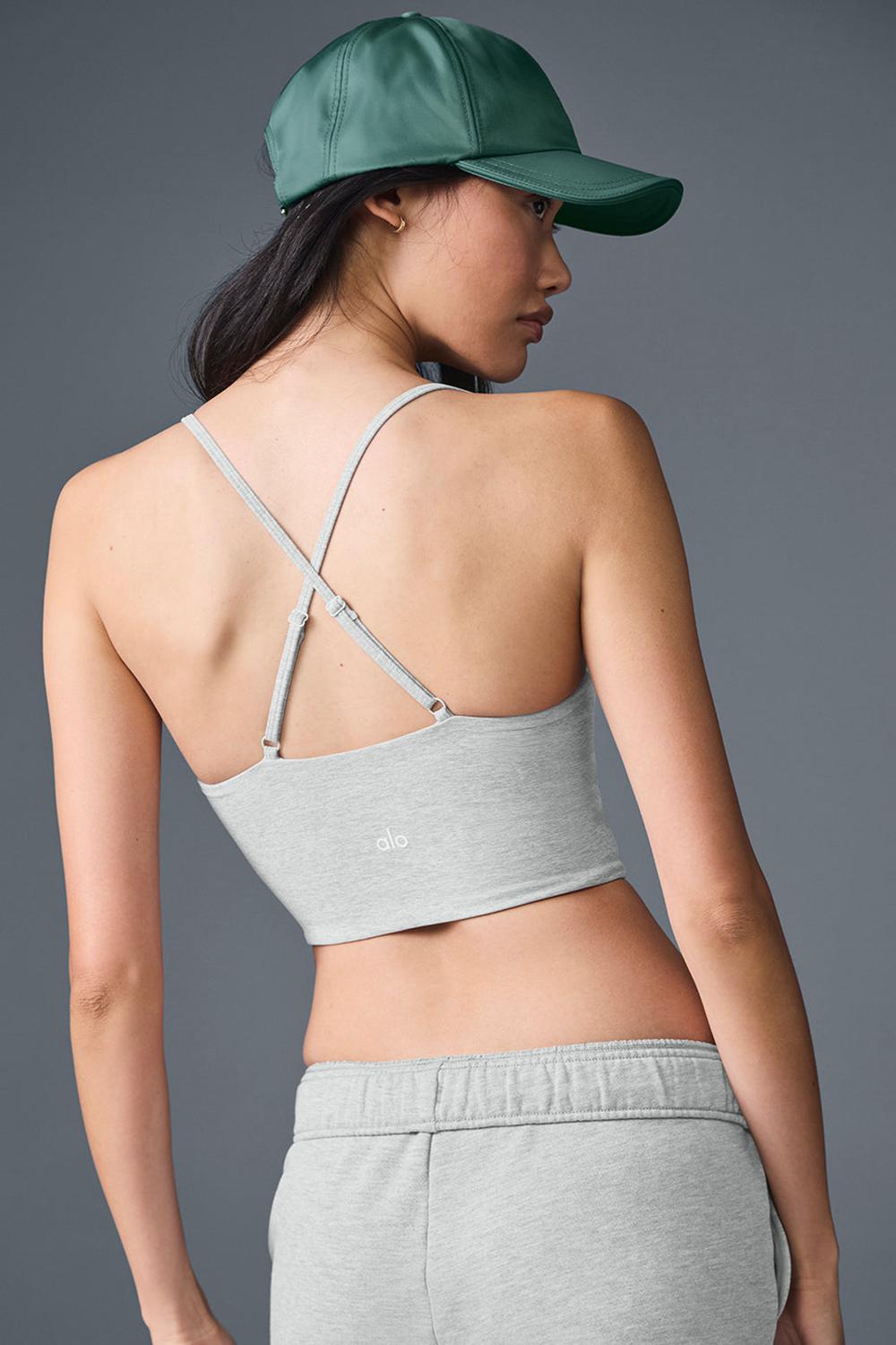 Athletic Heather Grey Alo Yoga Alosoft Highlight Women Bra | KSA  QOH143095