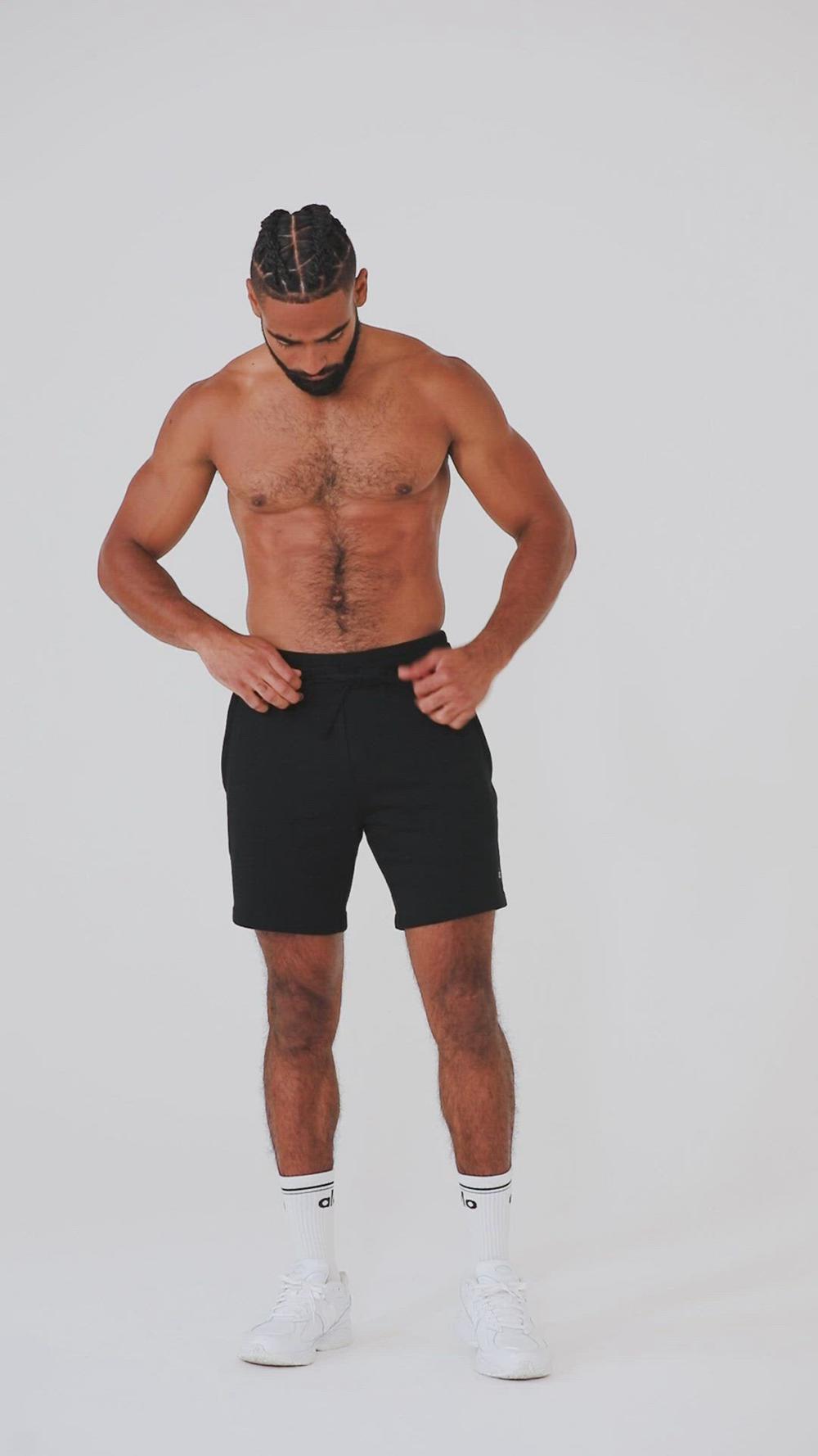 Athletic Heather Grey Alo Yoga Chill Men Short | KSA  PFO789510