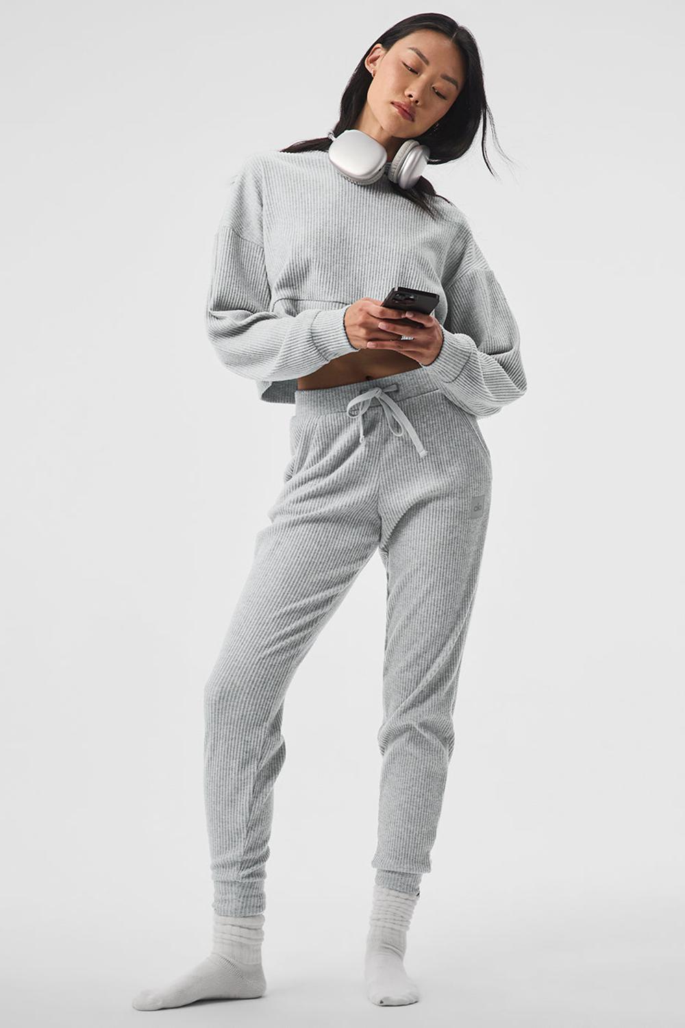 Athletic Heather Grey Alo Yoga Muse Women Sweatpant | KSA  ZPM390847