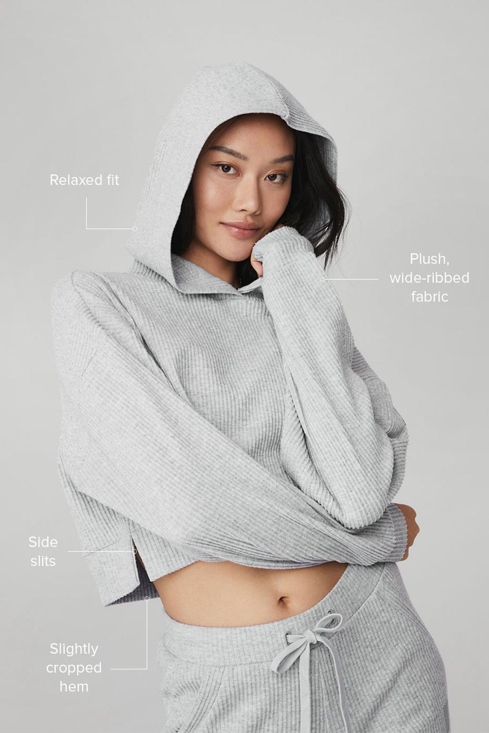 Athletic Heather Grey Alo Yoga Muse Women Hoodie | KSA  NRL482053