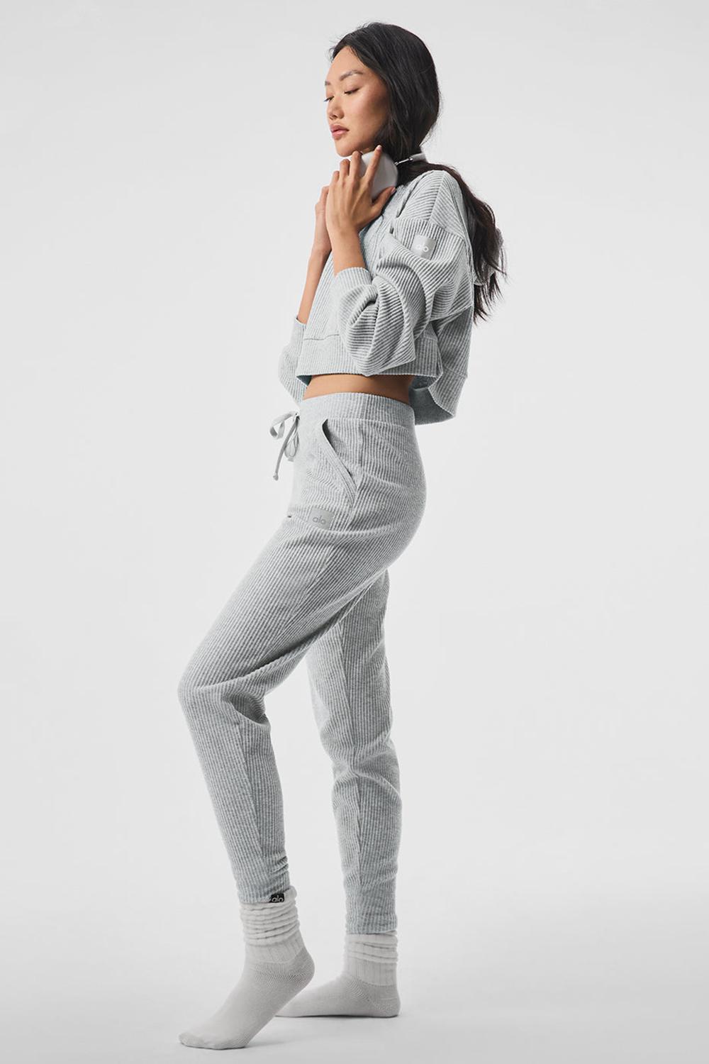 Athletic Heather Grey Alo Yoga Muse Women Hoodie | KSA  NRL482053