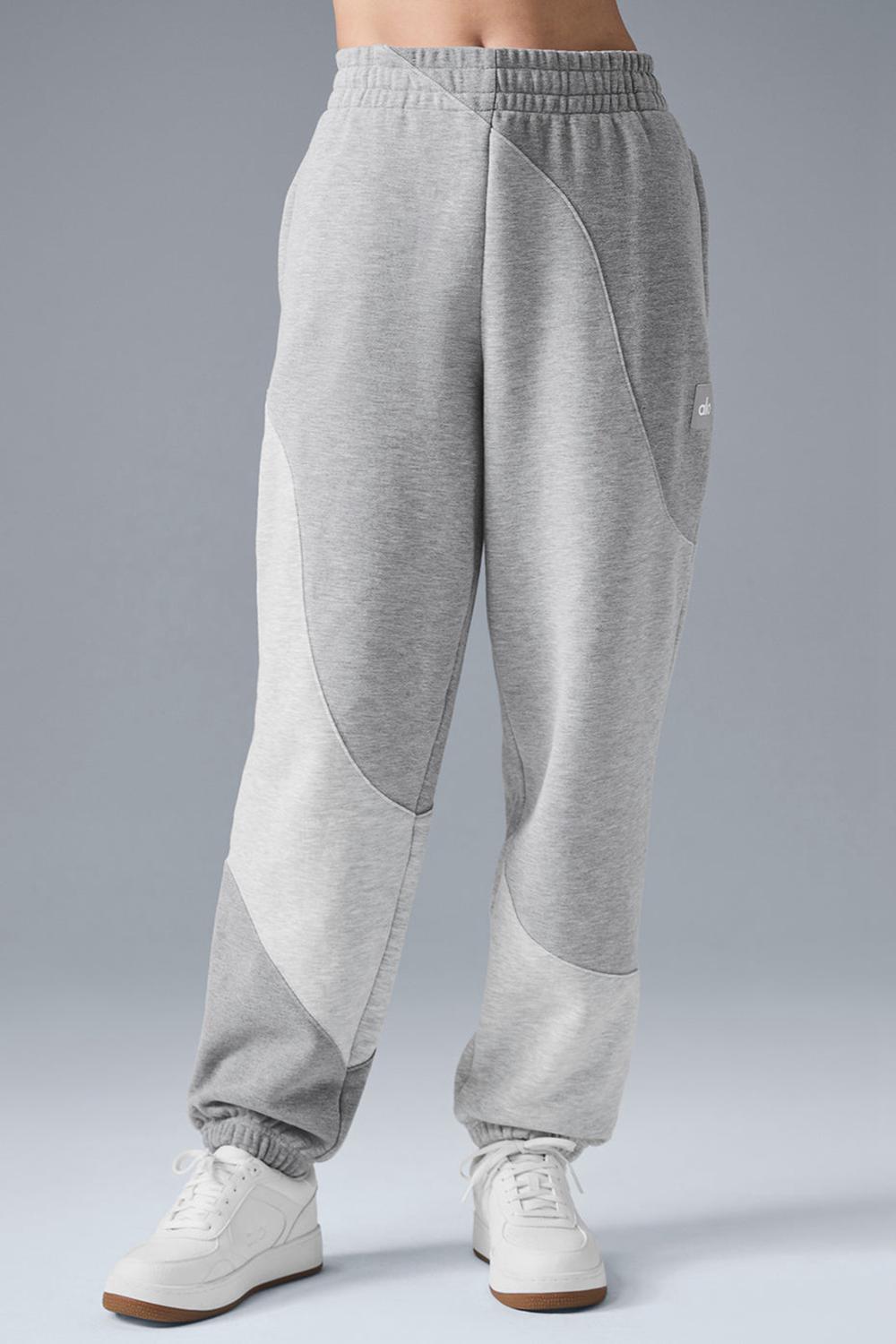 Athletic Heather Grey Tonal Alo Yoga Make Waves Women Sweatpant | KSA  TFJ307168