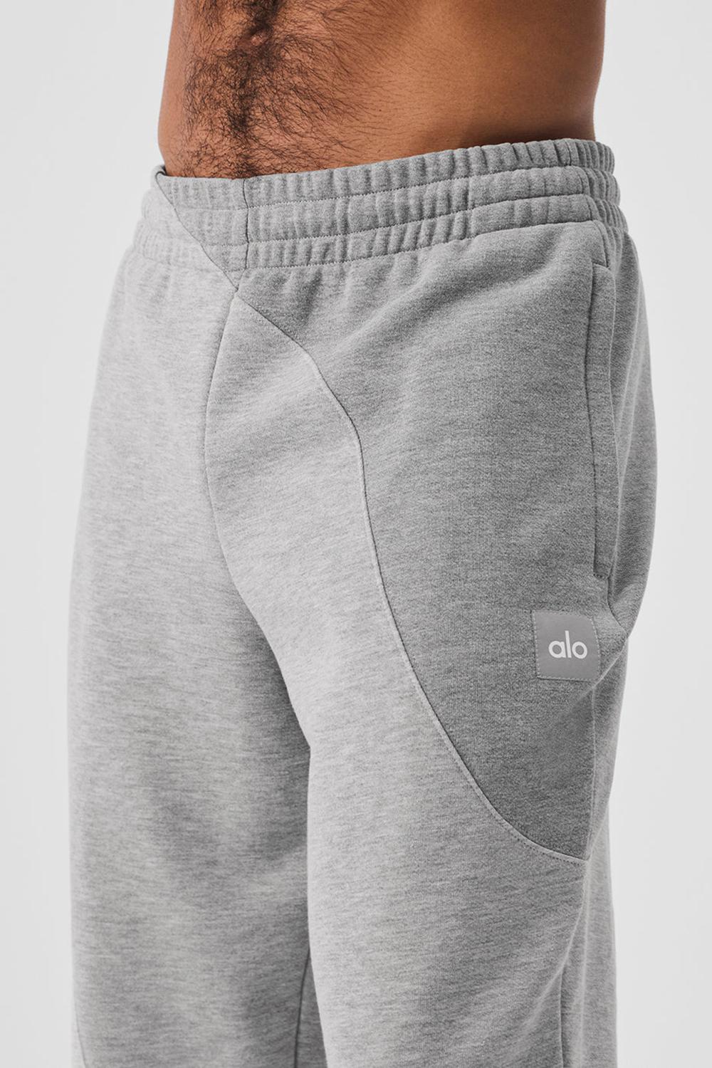 Athletic Heather Grey Tonal Alo Yoga Make Waves Men Sweatpant | KSA  PTZ520168