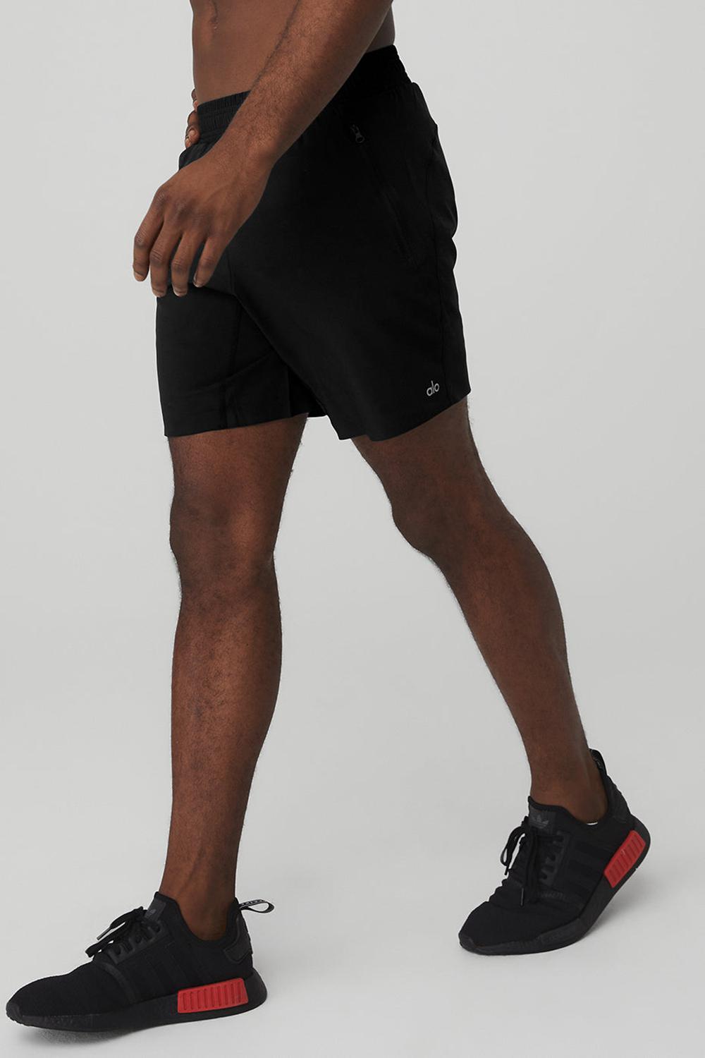 Black Alo Yoga 7” Advance 2-In-1 Men Short | KSA  LEY715943