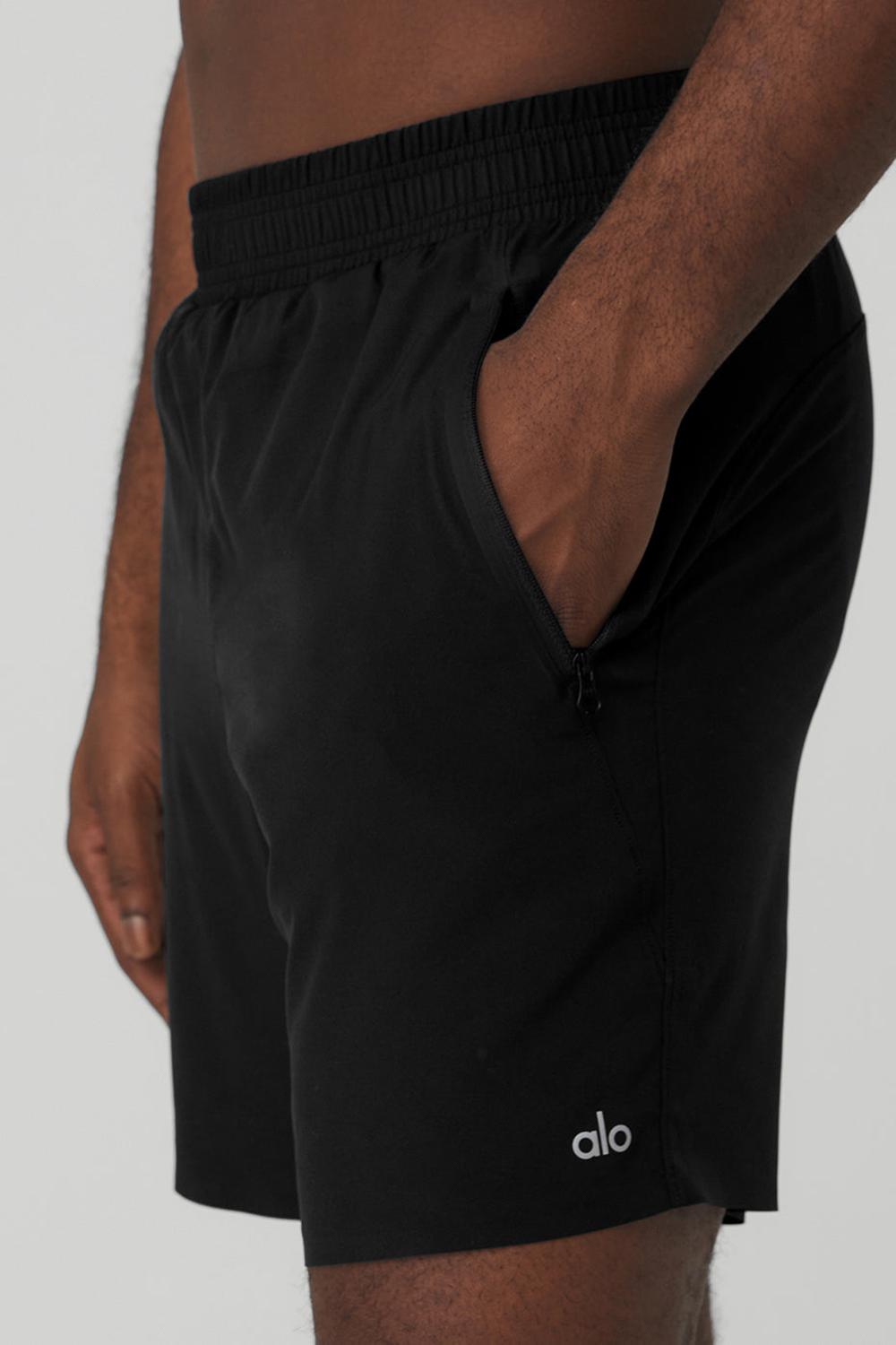 Black Alo Yoga 7” Advance 2-In-1 Men Short | KSA  LEY715943