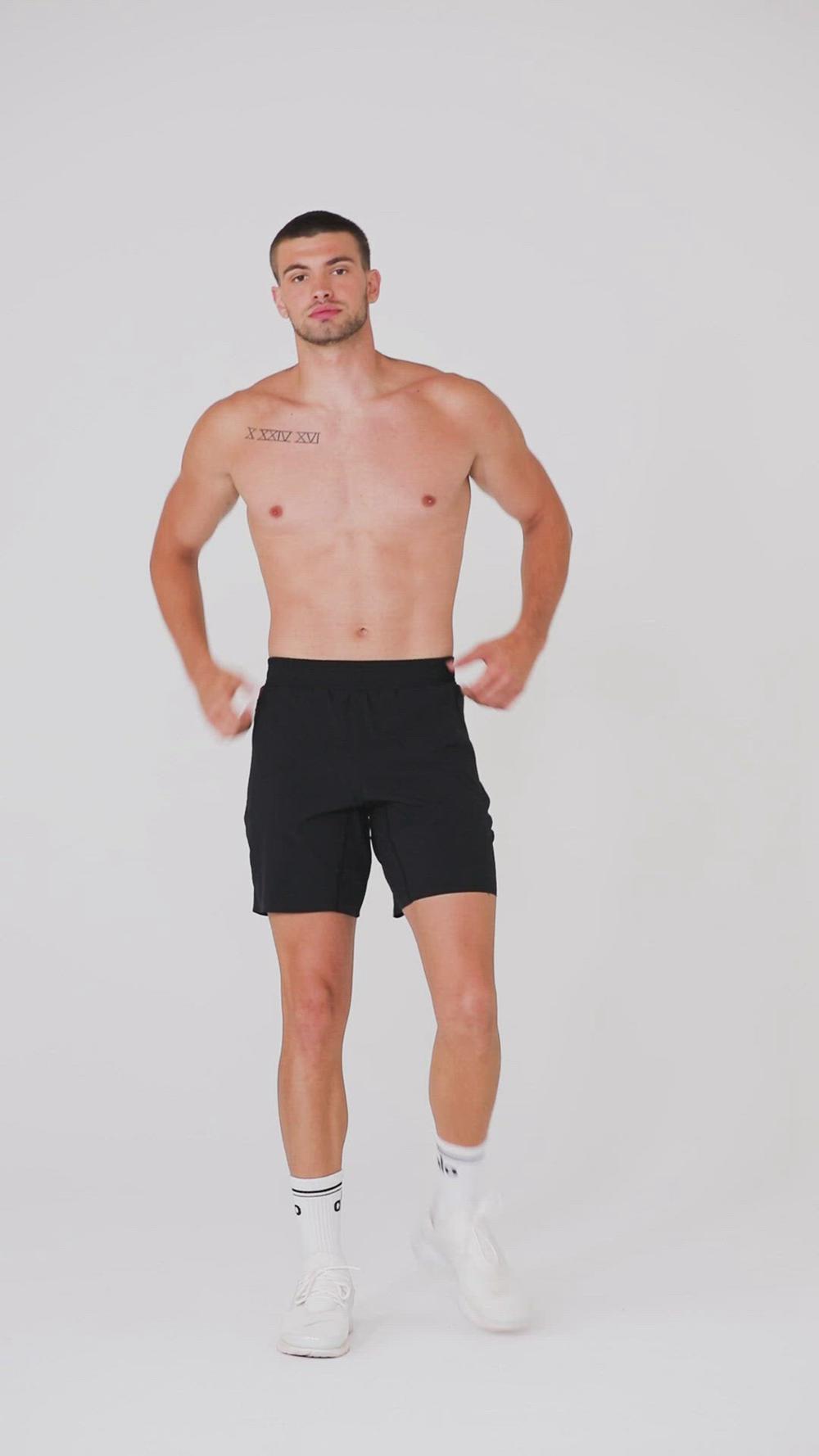 Black Alo Yoga 7” Advance 2-In-1 Men Short | KSA  LEY715943
