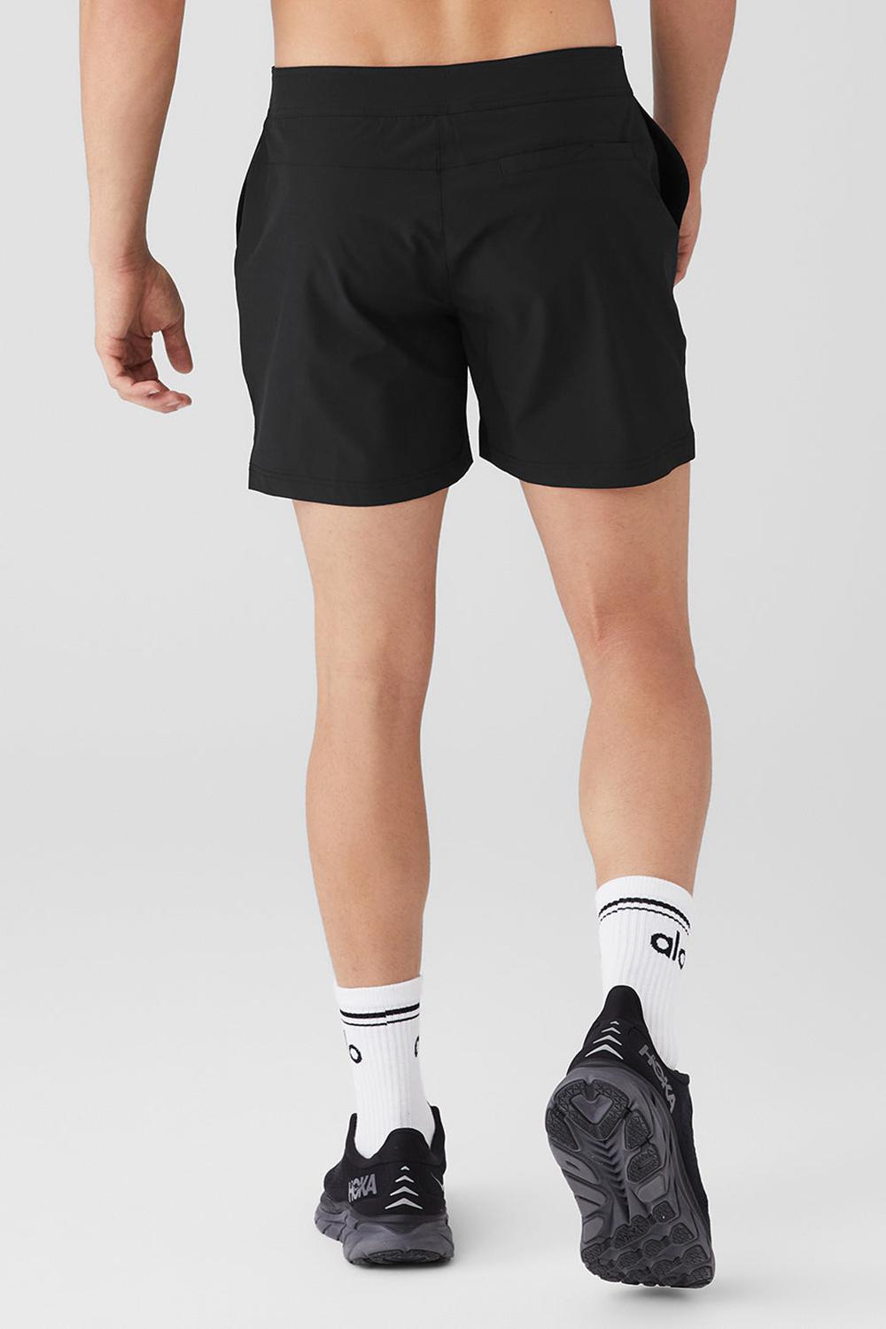 Black Alo Yoga 7'' Sport Men Short | KSA  OSW924670