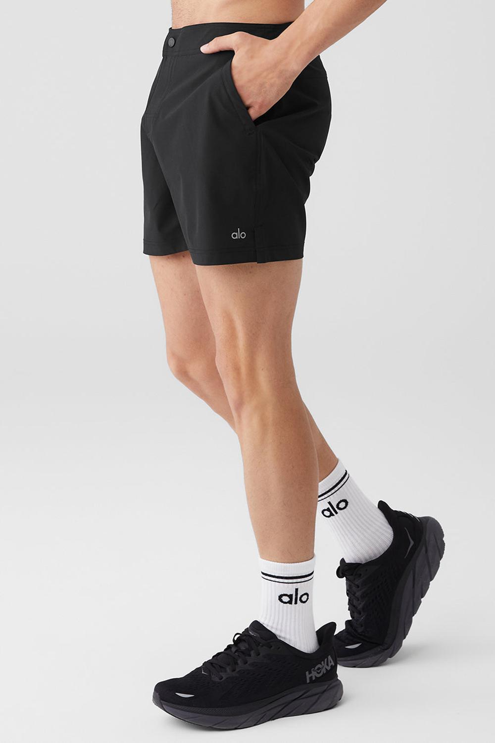 Black Alo Yoga 7'' Sport Men Short | KSA  OSW924670