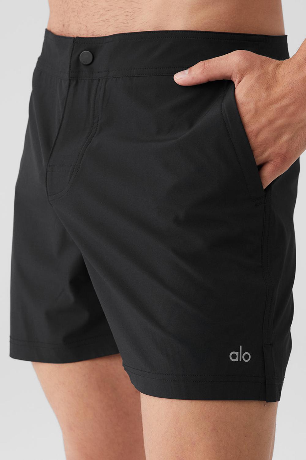 Black Alo Yoga 7'' Sport Men Short | KSA  OSW924670
