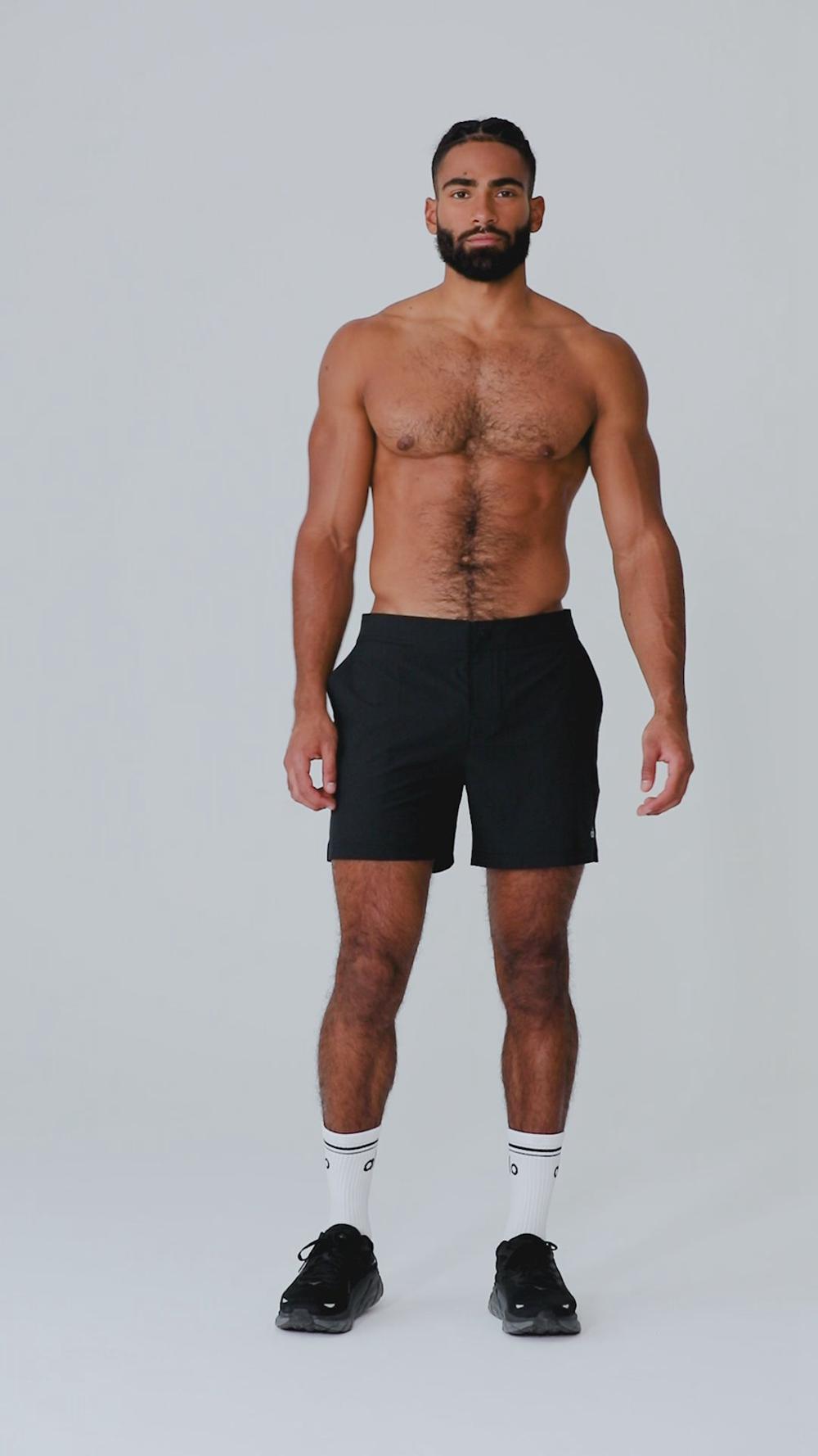 Black Alo Yoga 7'' Sport Men Short | KSA  OSW924670