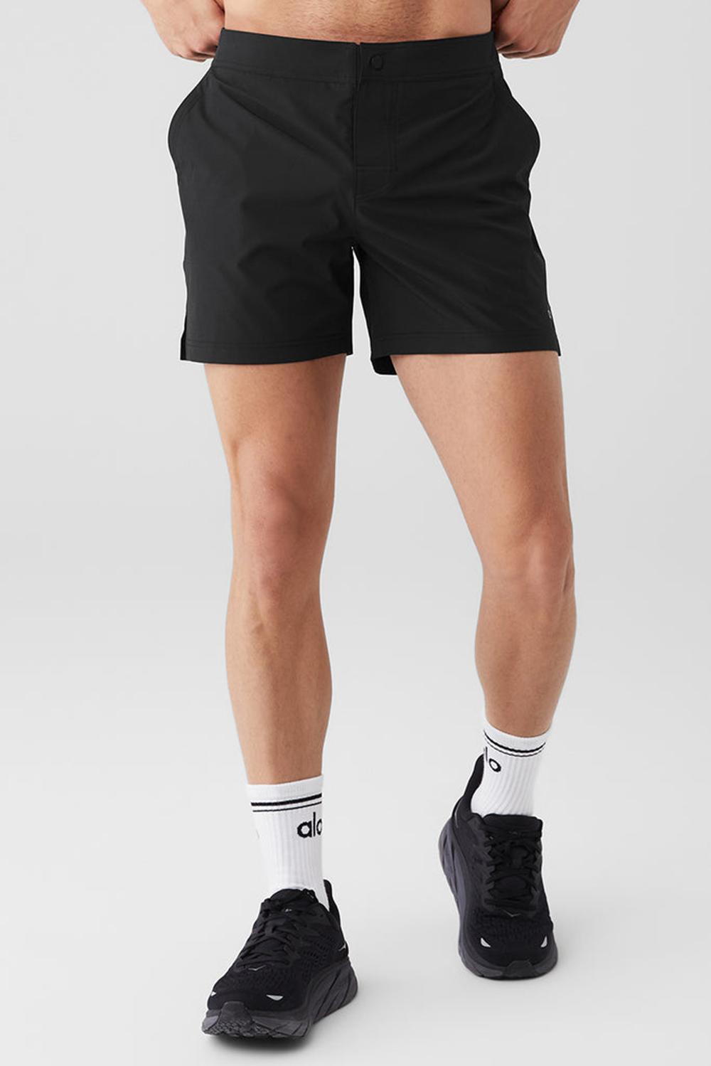 Black Alo Yoga 7\'\' Sport Men Short | KSA  OSW924670