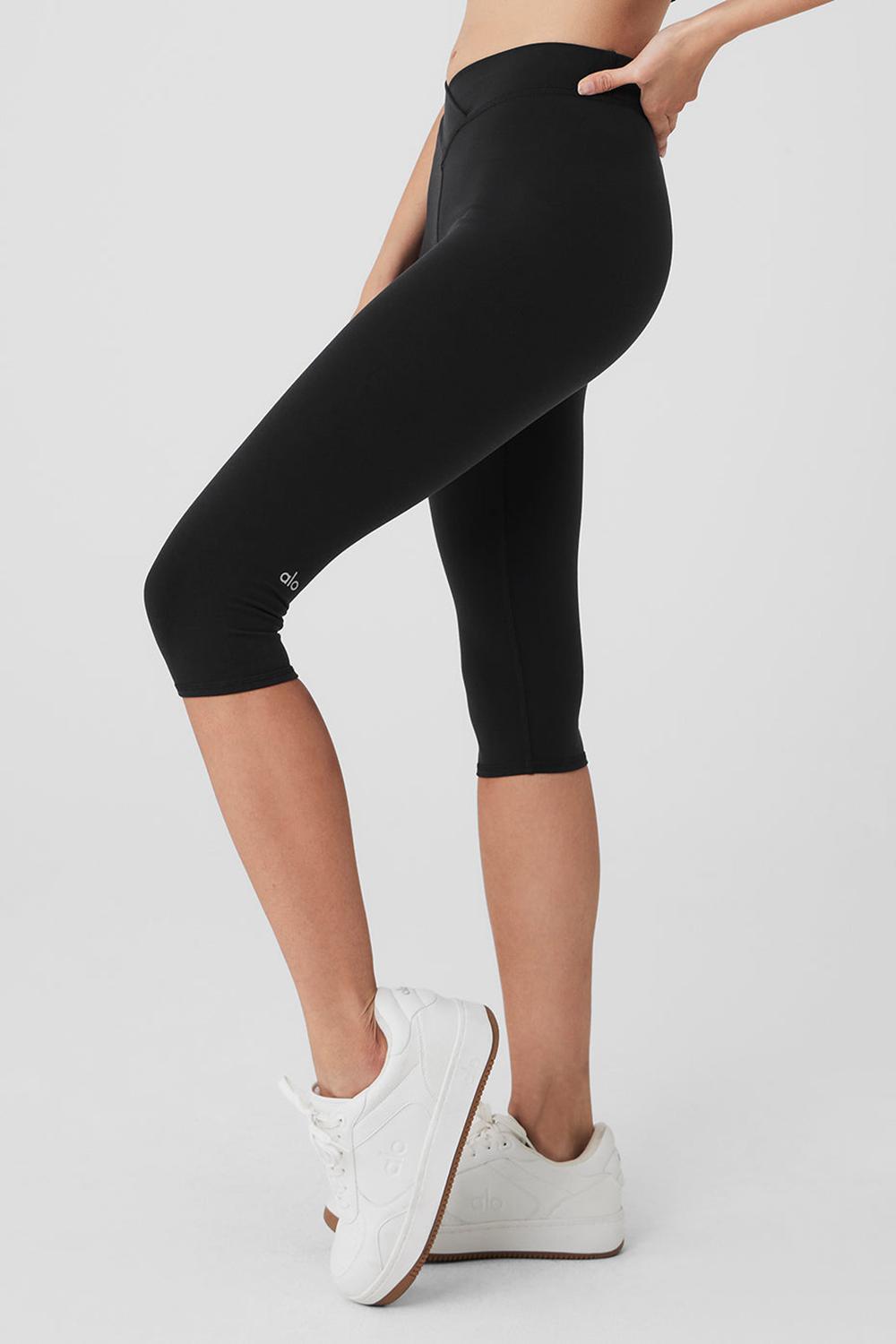 Black Alo Yoga Airbrush V-Cut Defineri Women Legging | KSA  MPE091754