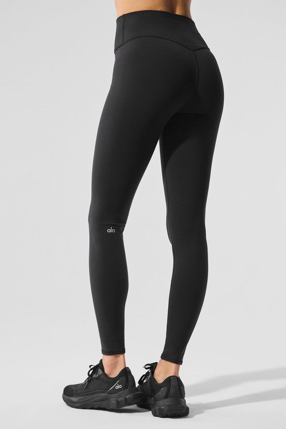 Black Alo Yoga Airbrush Winter Warm High-Waist Nocturne Women Legging | KSA  RTL086294