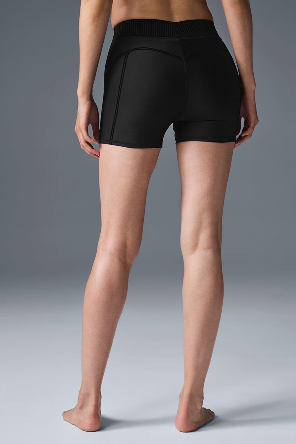 Black Alo Yoga Airlift High-Waist Line Up Women Short | KSA  UTL580697