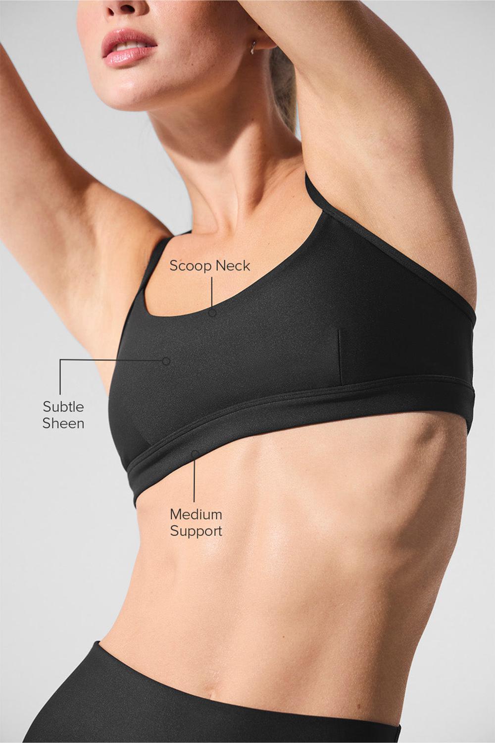 Black Alo Yoga Airlift Intrigue Women Bra | KSA  GWC814760