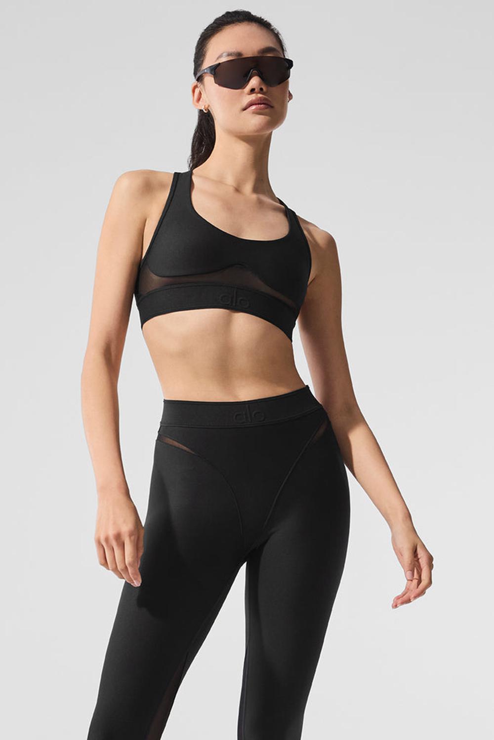 Black Alo Yoga Airlift Rebel Women Bra | KSA  ZST182645