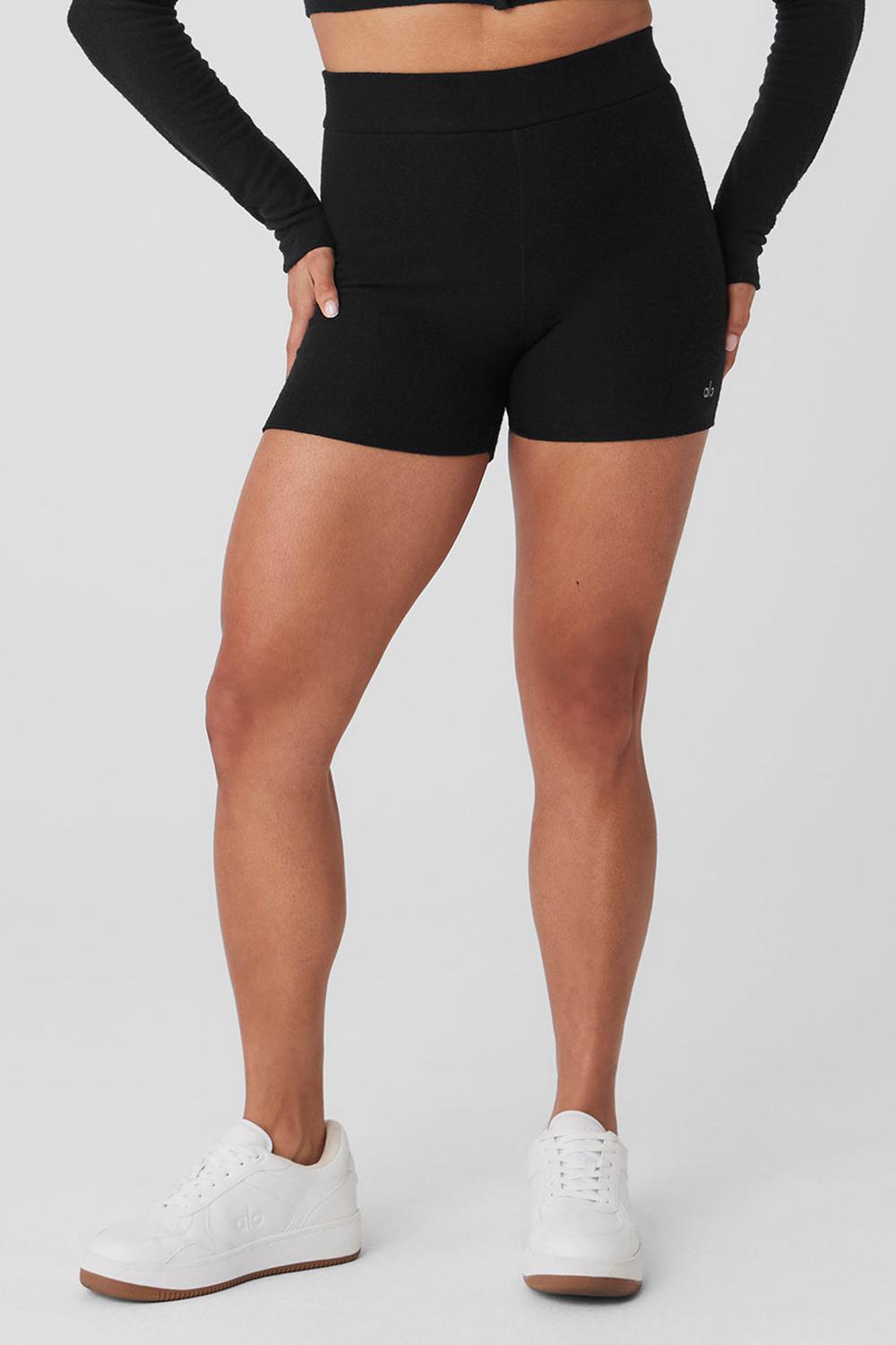 Black Alo Yoga Alolux High-Waist Me Time Women Short | KSA  PYG315276