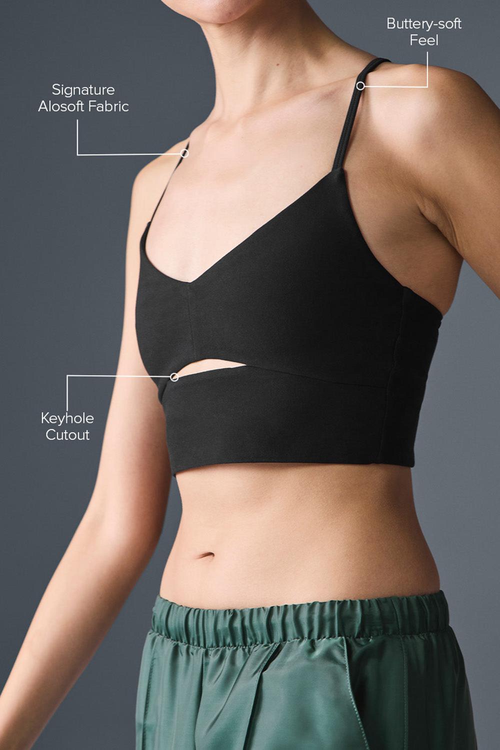 Black Alo Yoga Alosoft Highlight Women Bra | KSA  KZT314209