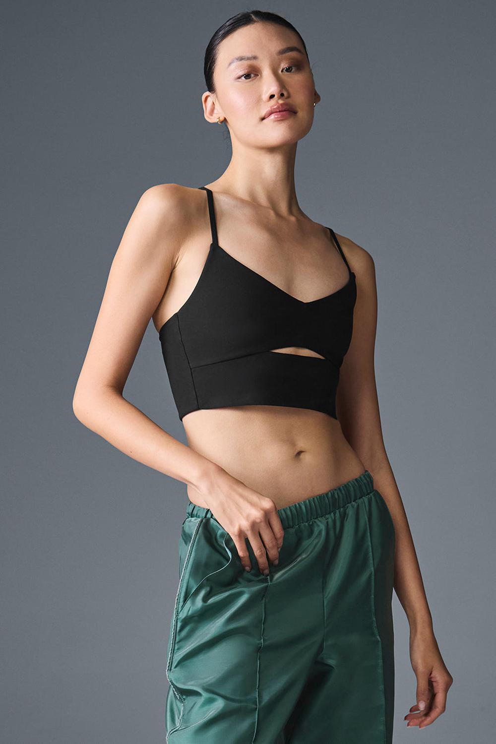 Black Alo Yoga Alosoft Highlight Women Bra | KSA  KZT314209