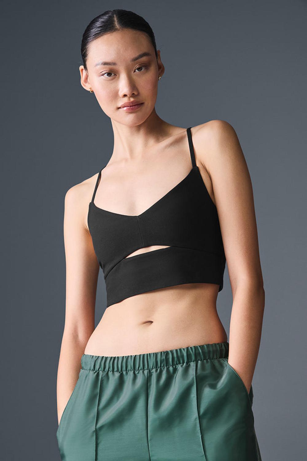 Black Alo Yoga Alosoft Highlight Women Bra | KSA  KZT314209