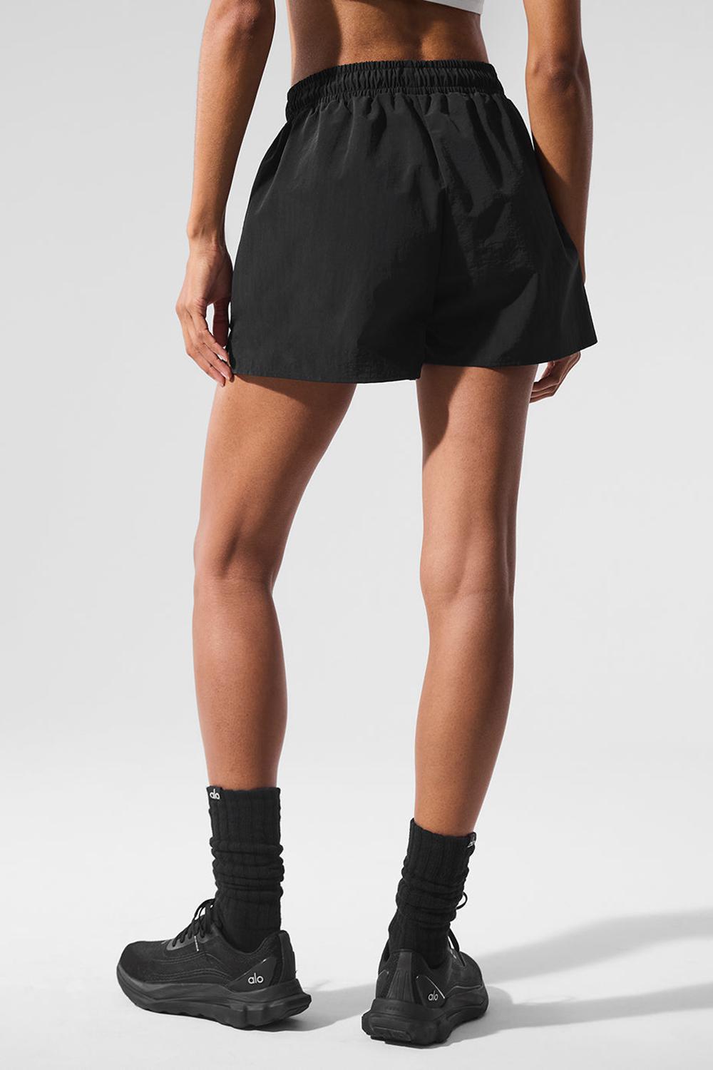 Black Alo Yoga Alumni Women Short | KSA  UBG945306