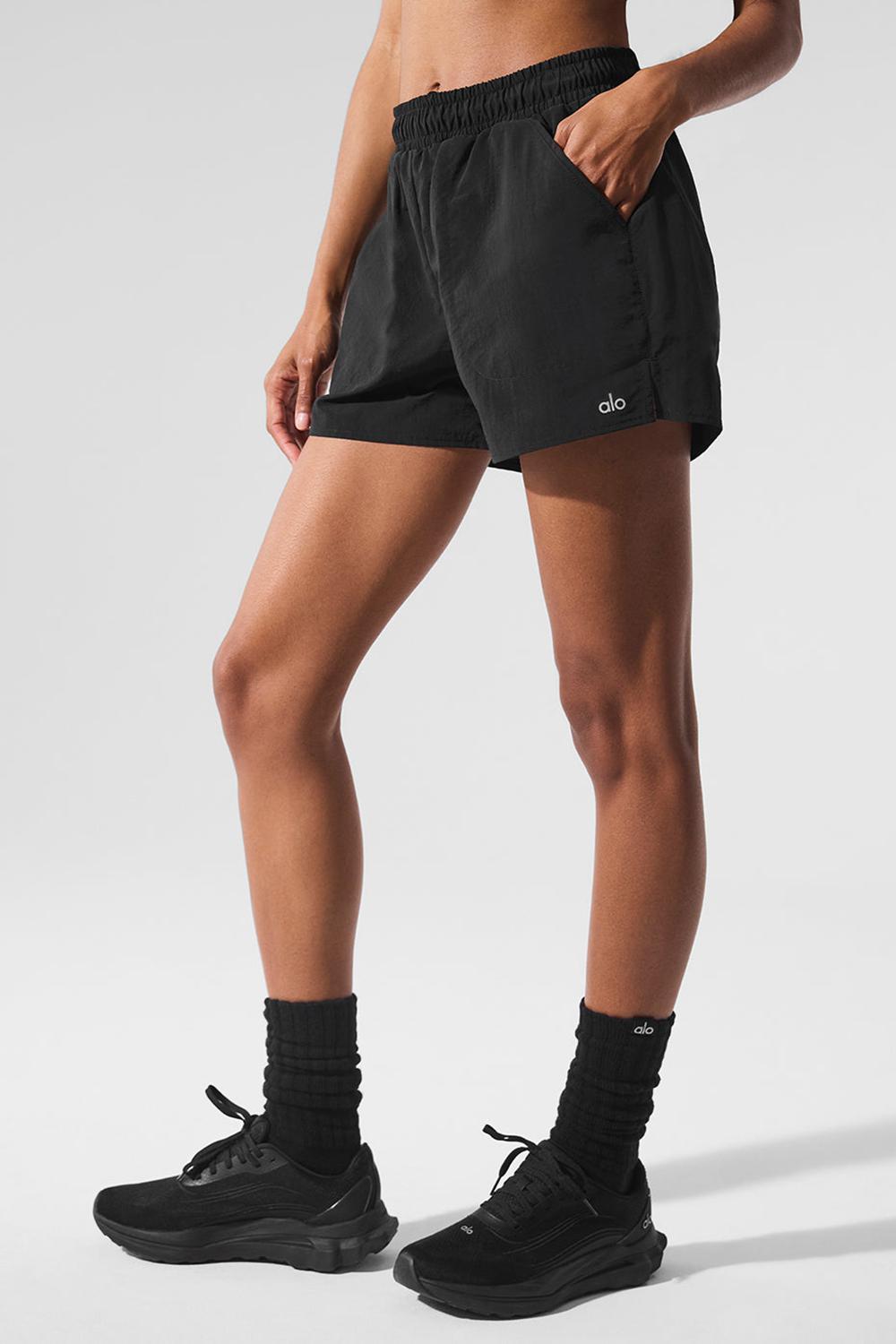 Black Alo Yoga Alumni Women Short | KSA  UBG945306