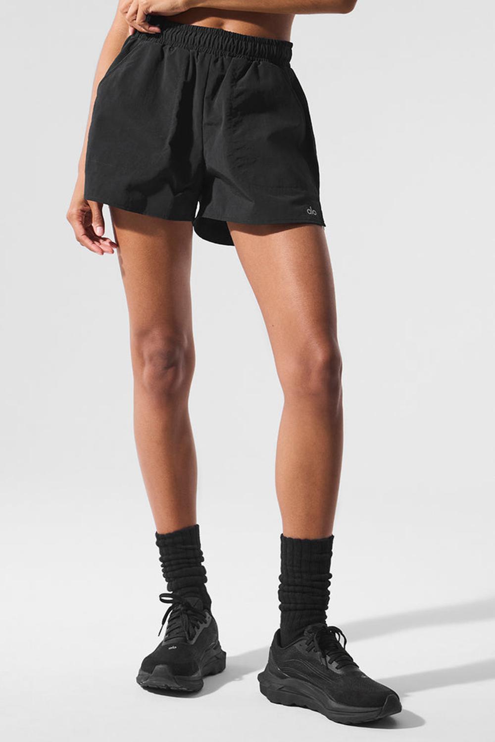 Black Alo Yoga Alumni Women Short | KSA  UBG945306