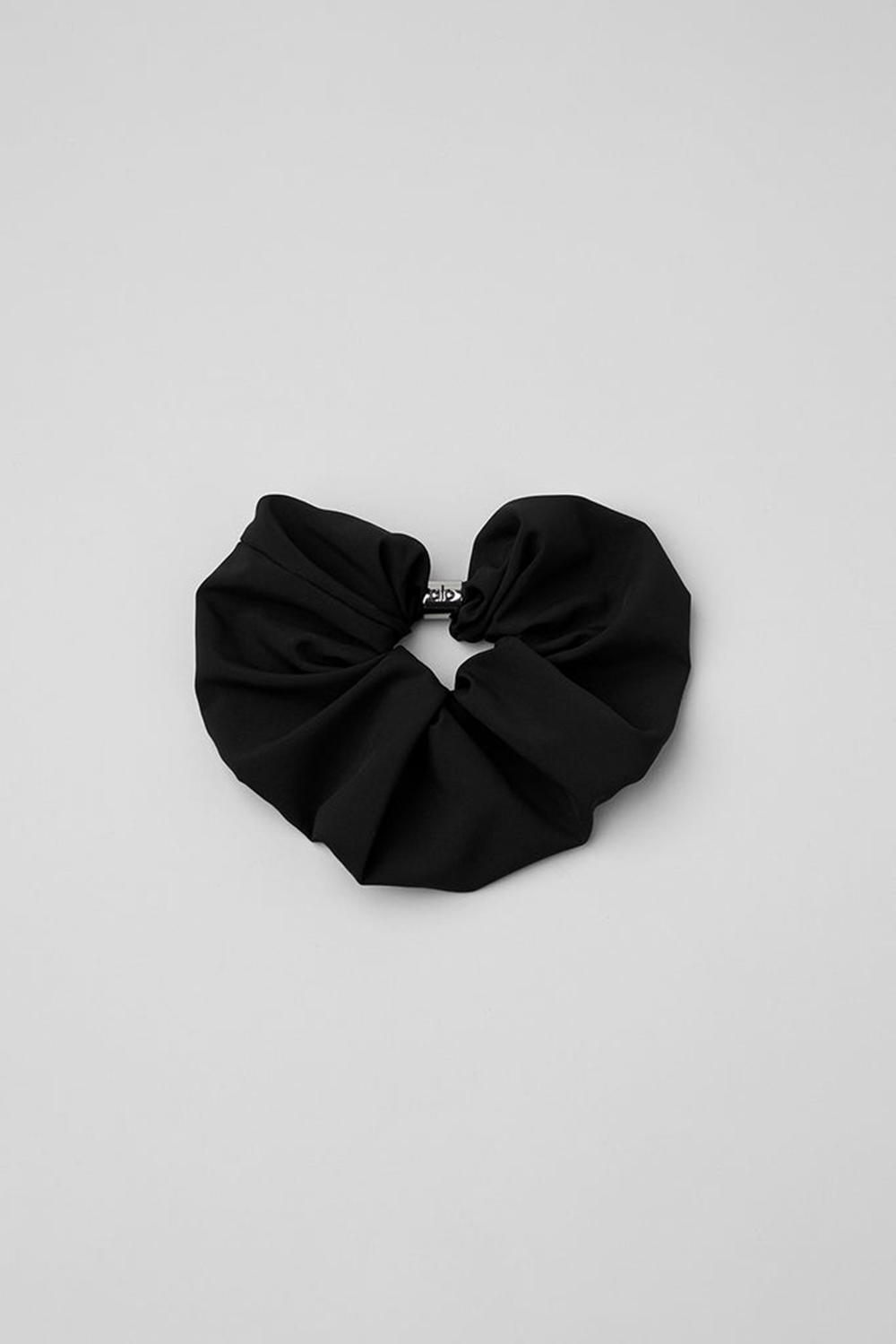 Black Alo Yoga Bead It Oversized Women Scrunchie | KSA  IQX879150