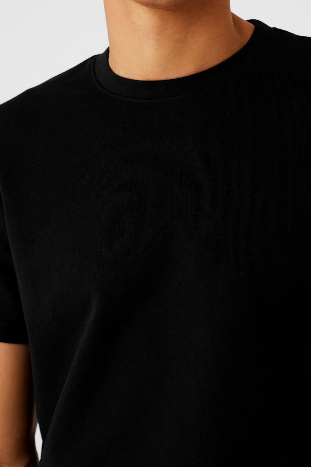 Black Alo Yoga Chill Men Short Sleeve | KSA  ISM719852