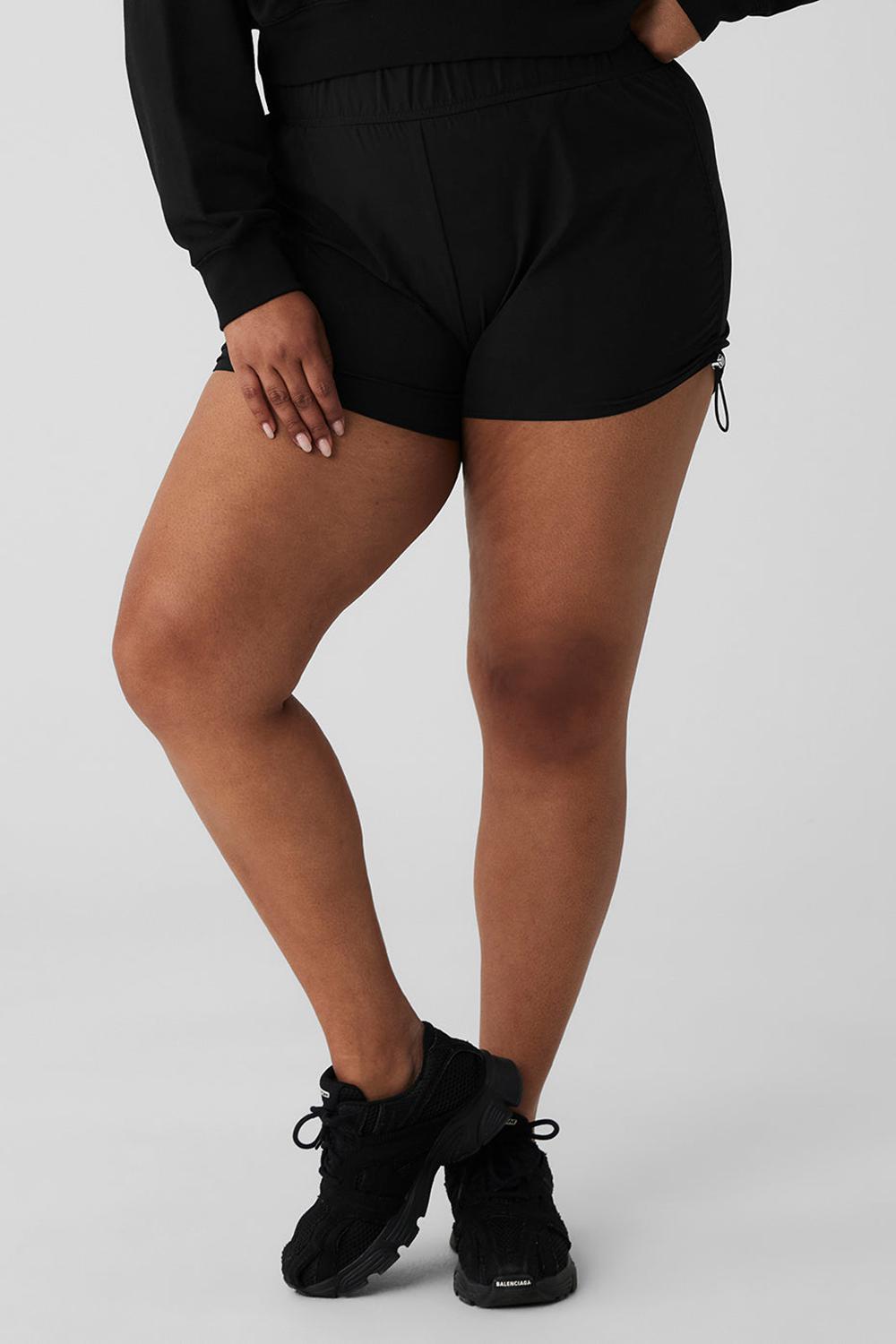 Black Alo Yoga Cinch It Up Women Short | KSA  KDY549860