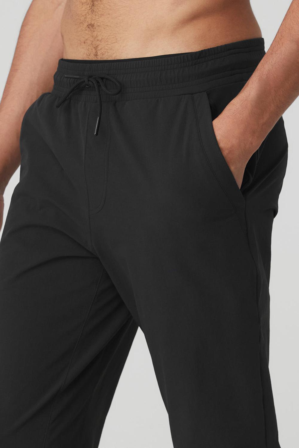 Black Alo Yoga Co-Op 7/8 Men Pant | KSA  XNW702948