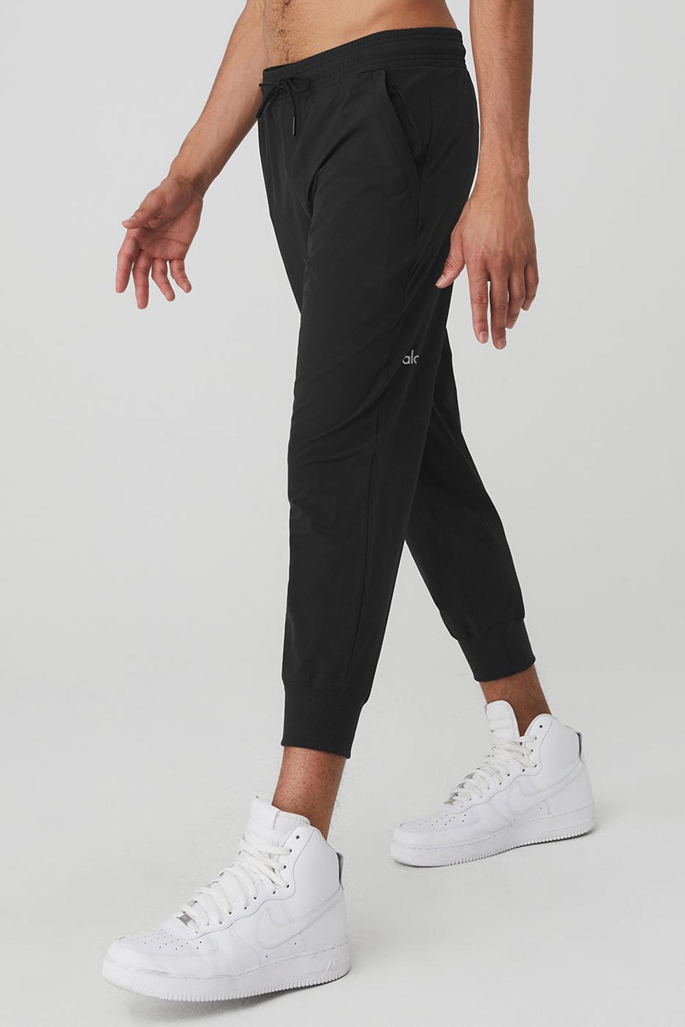 Black Alo Yoga Co-Op 7/8 Men Pant | KSA  XNW702948
