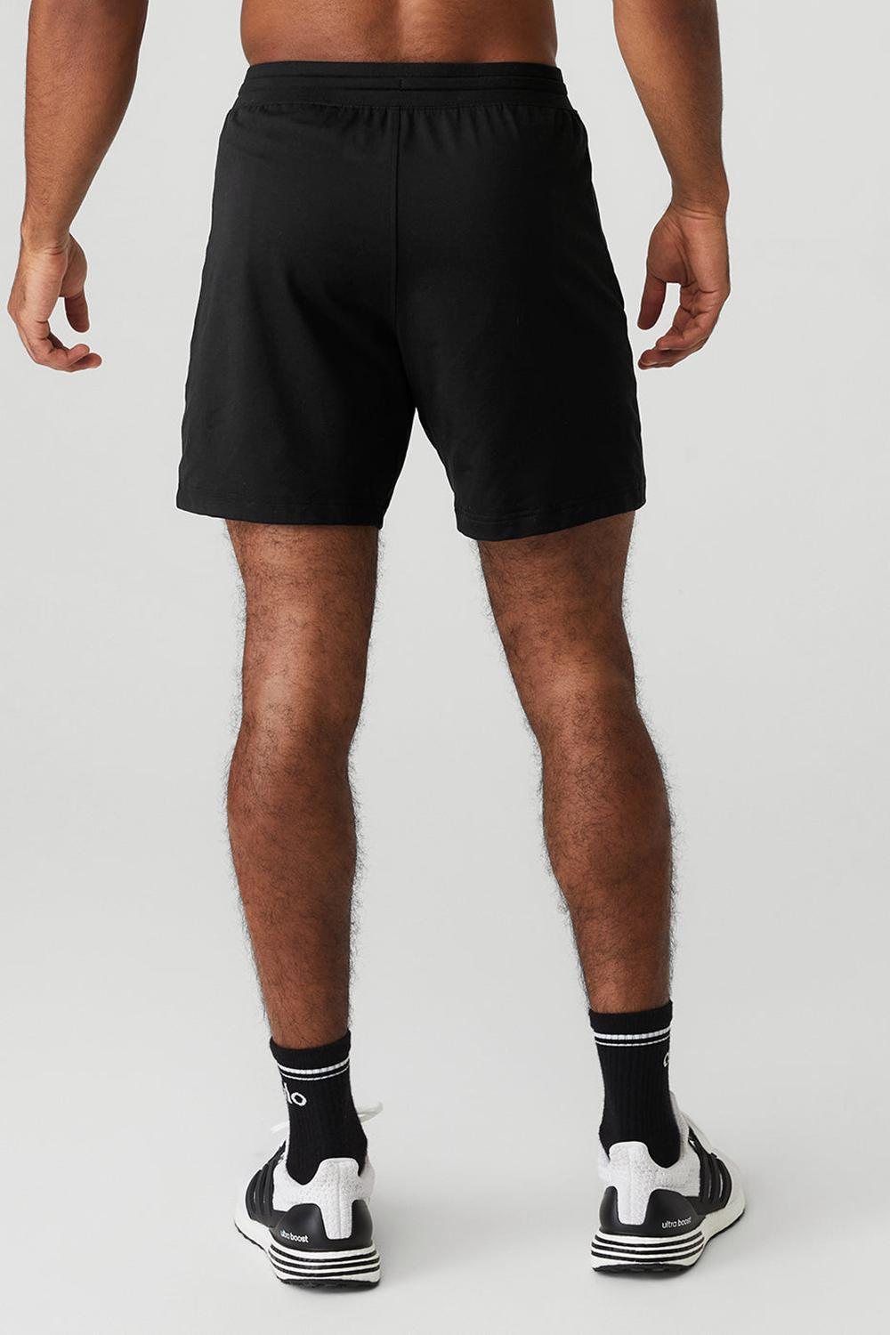 Black Alo Yoga Conquer Reform Men Short | KSA  HAQ763094