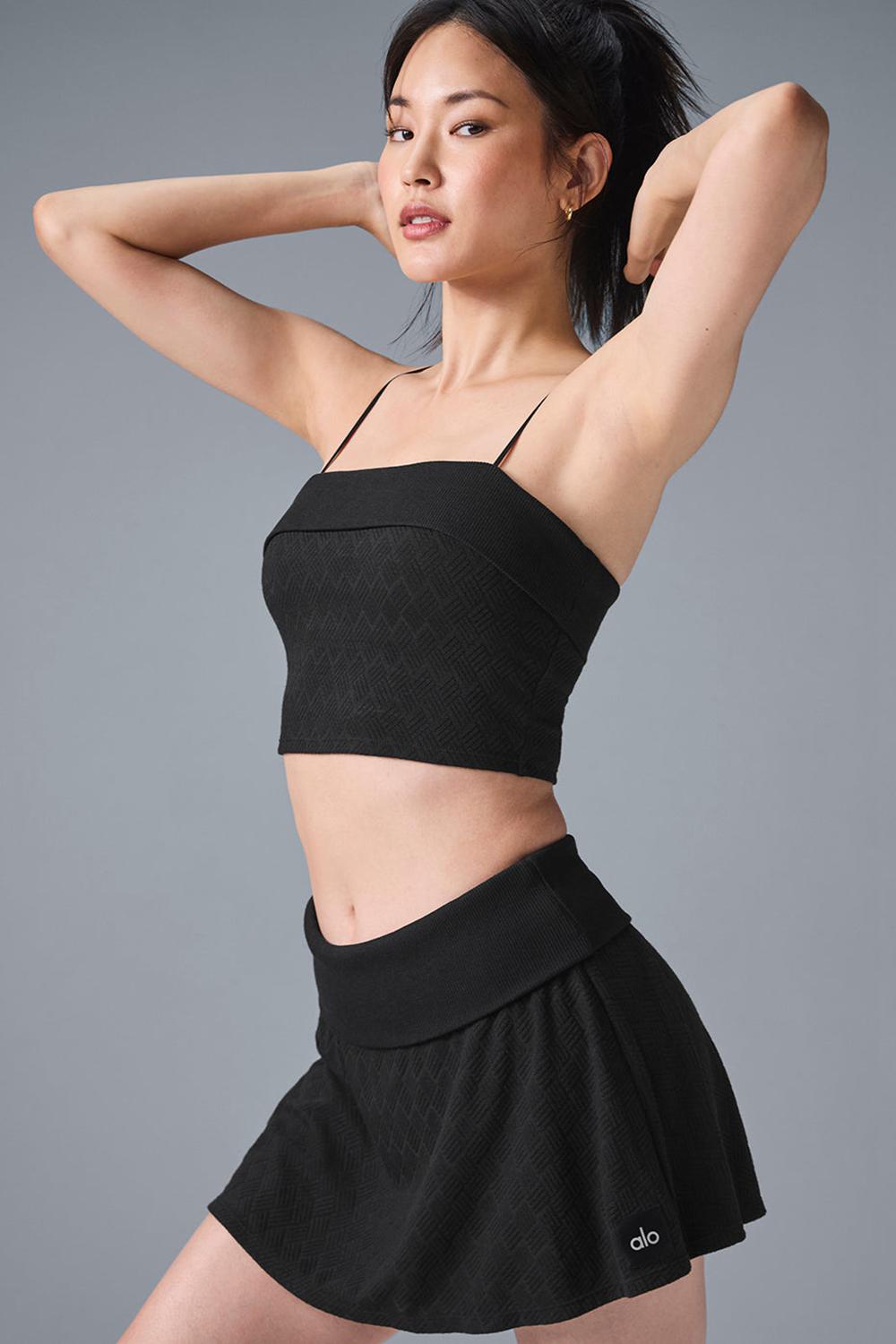 Black Alo Yoga Doubles Only Women Bra Tank | KSA  NZX612954